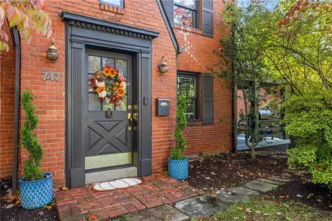 a front view of a house