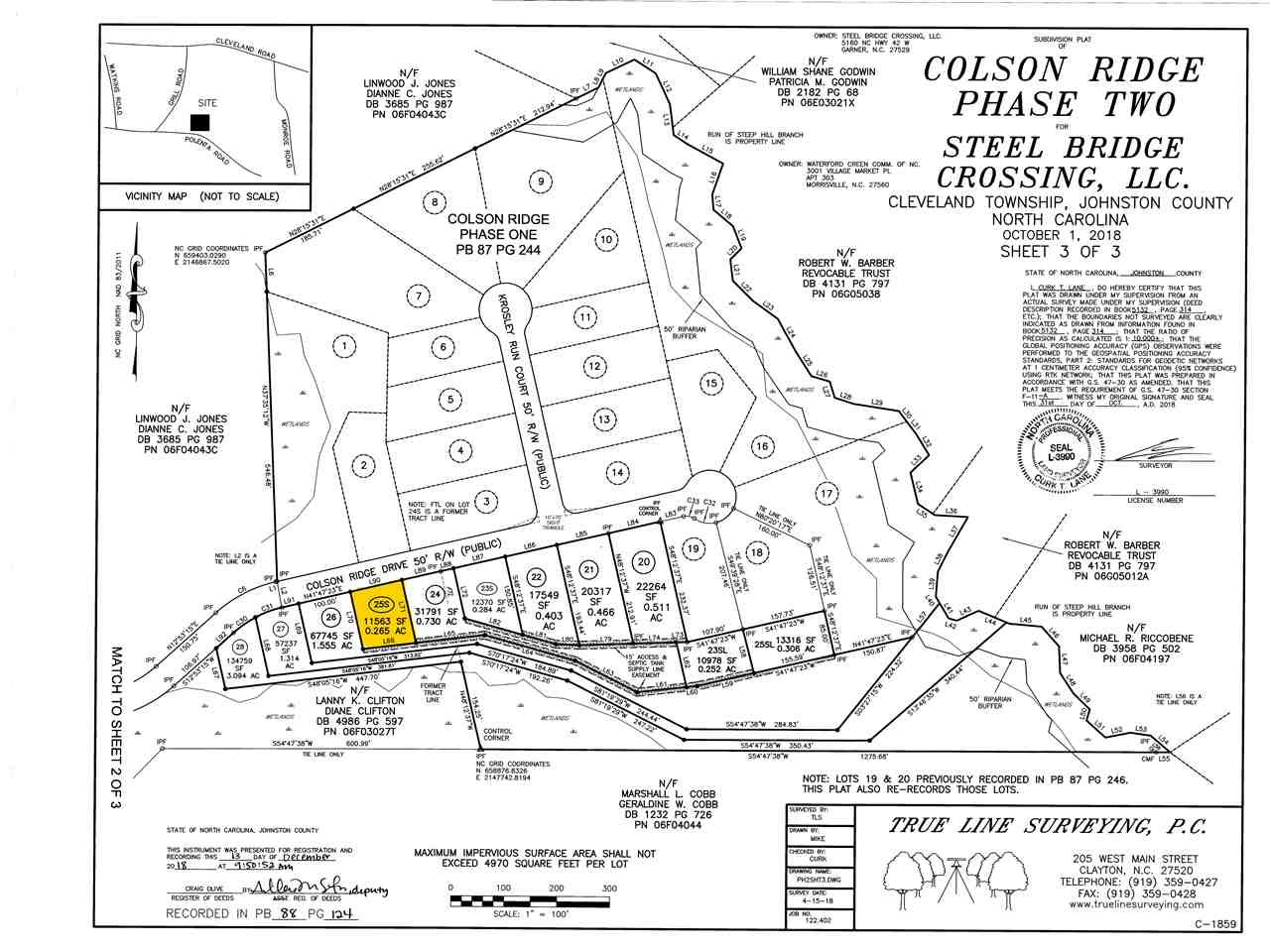 290 Colson Ridge Drive Clayton, NC 27520 - Photo 2 of 20 Site Map