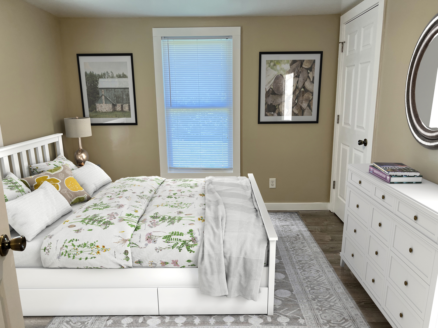 1013 Deephaven Drive Joliet, IL 60432 - Photo 10 of 17 a bedroom with a bed a painting on the wall and a dresser