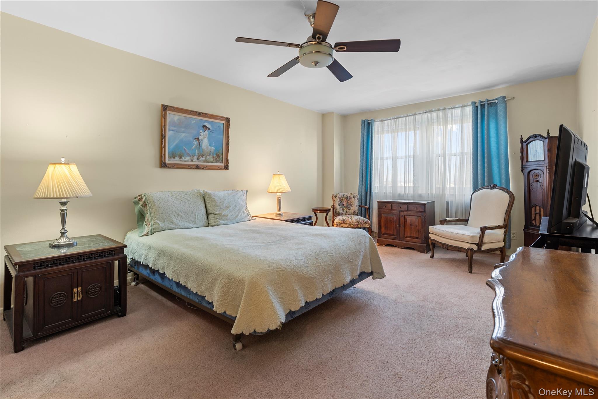 711 Shore Road, Unit 3B Long Beach, NY 11561 - Photo 8 of 20 Bedroom featuring carpet floors and ceiling fan