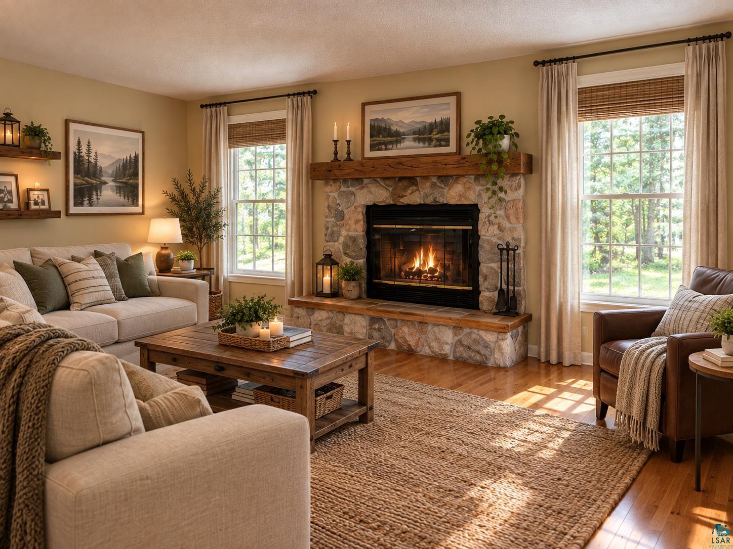 870 Chebomnicon Bay Road La Pointe, WI 54850 - Photo 17 of 53 Virtually staged living room