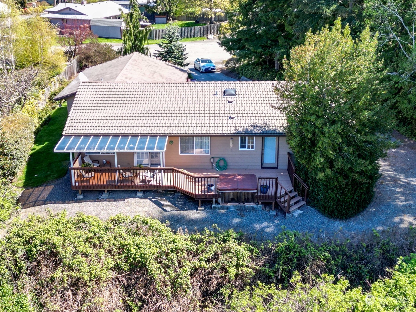 318 View Ridge Drive Port Angeles, WA 98362 - Photo 3 of 33 a view of a house with pool and sitting area