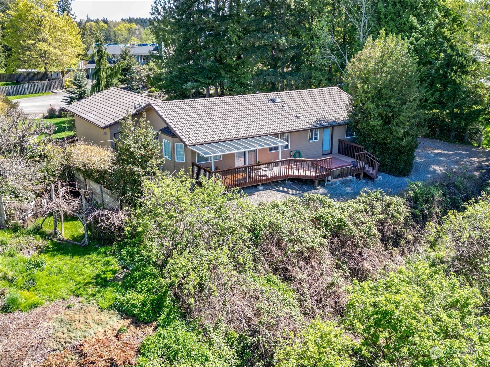 318 View Ridge Drive Port Angeles, WA 98362 - Photo 4 of 33 an aerial view of a house with a garden