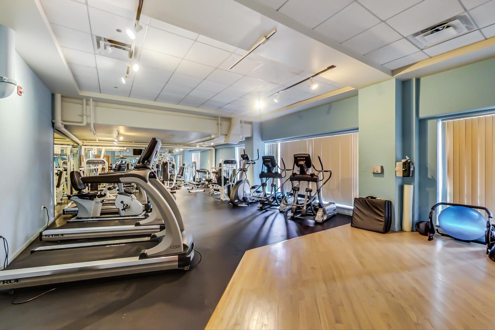933 West Van Buren Street, Unit 903 Chicago, IL 60607 - Photo 43 of 50 a view of a room with gym equipment