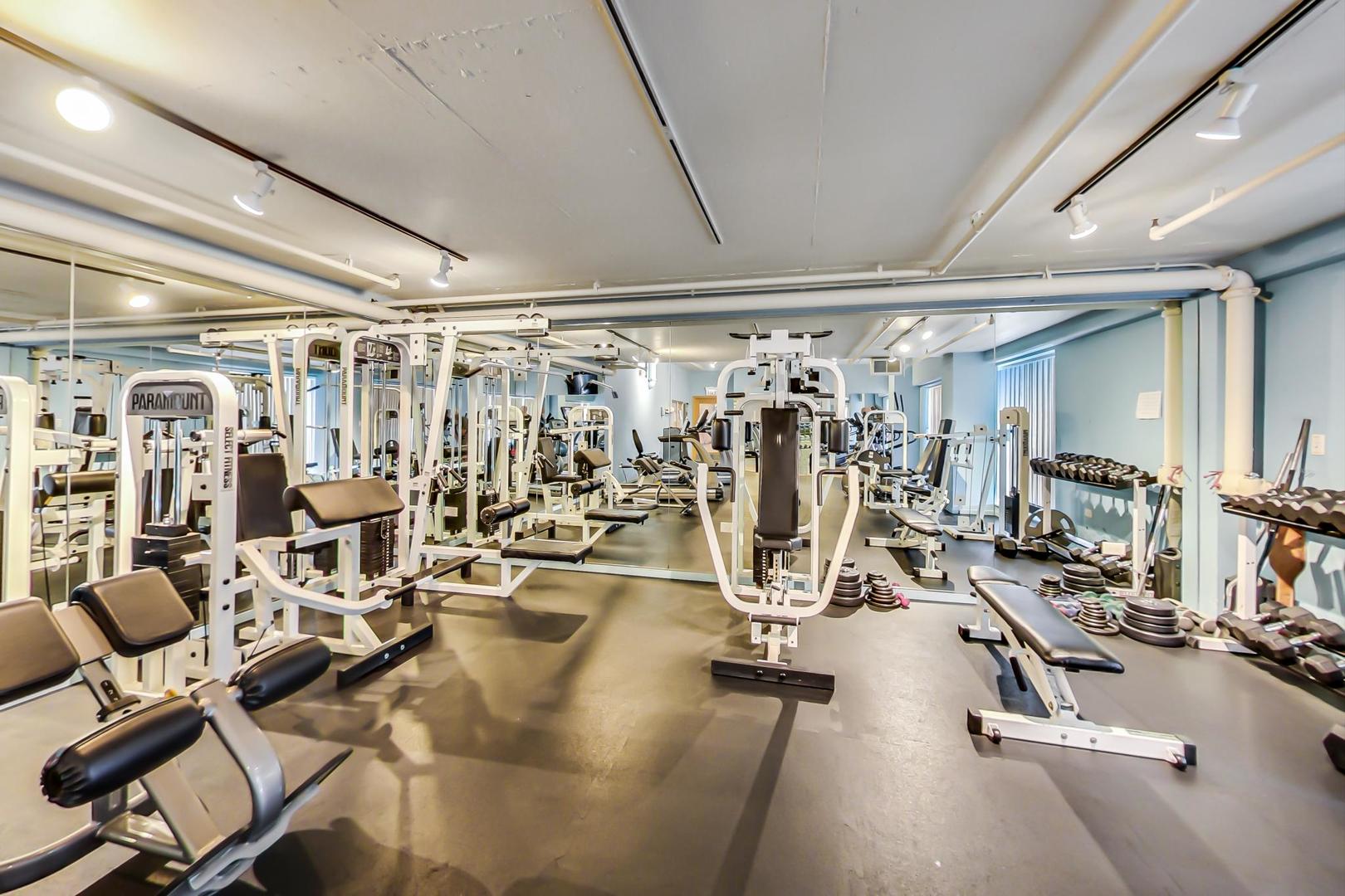 933 West Van Buren Street, Unit 903 Chicago, IL 60607 - Photo 44 of 50 a view of a room with gym equipment