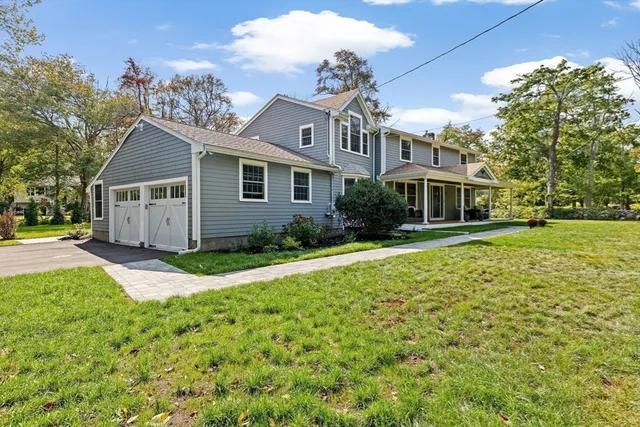 a view of a house with garden