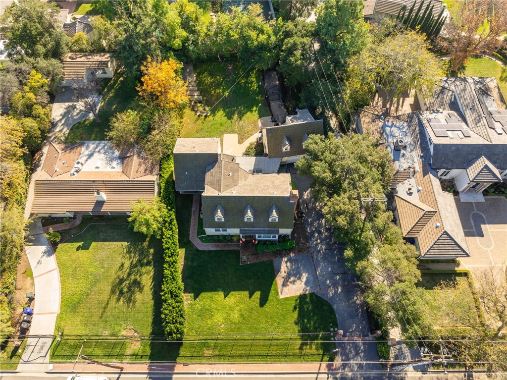 2964 Lombardy Road Pasadena, CA 91107 - Photo 62 of 69 an aerial view of a house with a yard basket ball court and outdoor seating