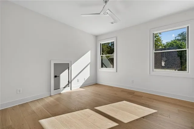 a view of a room with an empty space