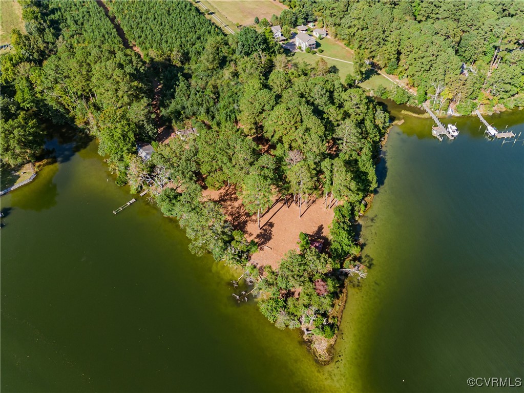 1852 Ocran Road White Stone, VA 22578 - Photo 15 of 50 Aerial view of a large body of water and a heavily