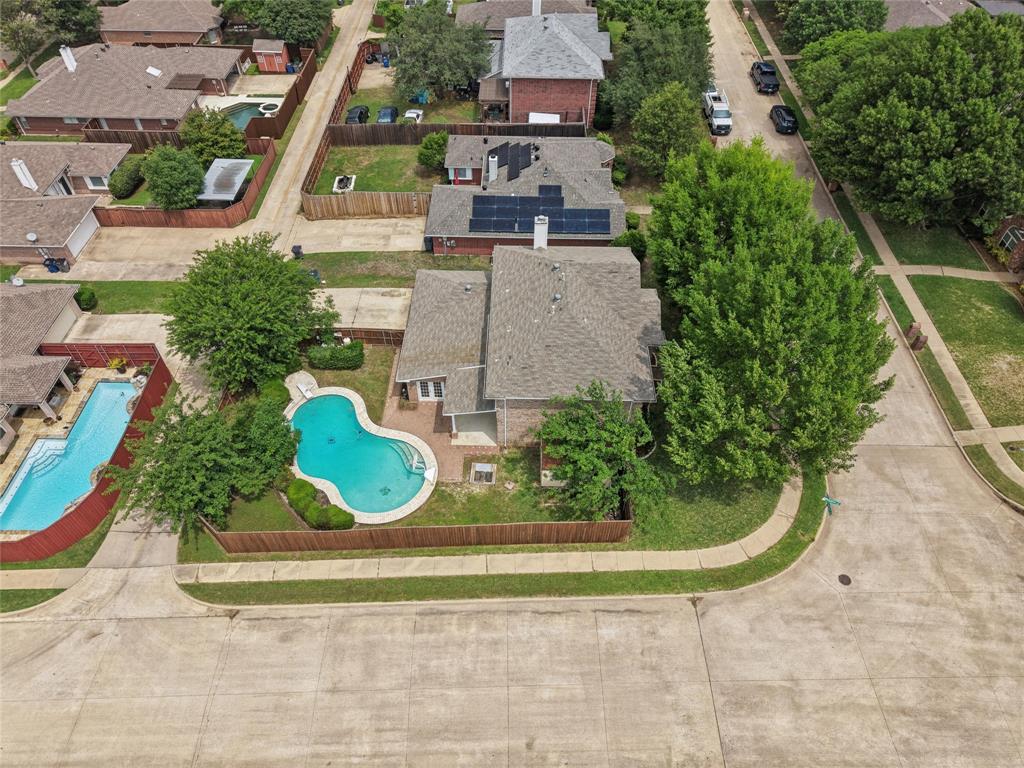 828 Rockefeller Lane Allen, TX 75002 - Photo 29 of 31 an aerial view of a house with garden space and street view