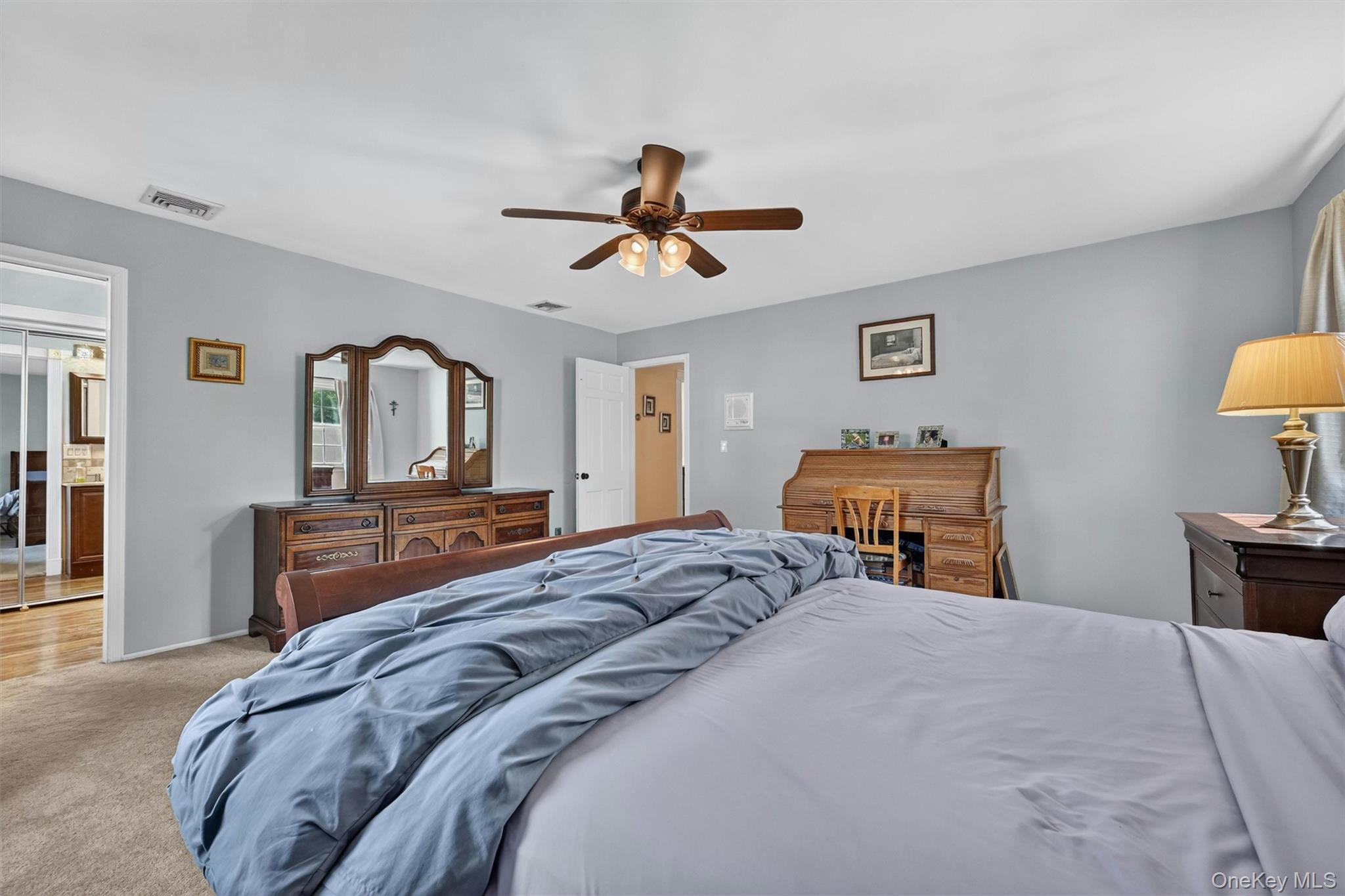 5 Hedges Road Warwick, NY 10990 - Photo 26 of 48 This primary bedroom is spacious and offers plenty of space for a full bedroom set as well as a desk or seating area.