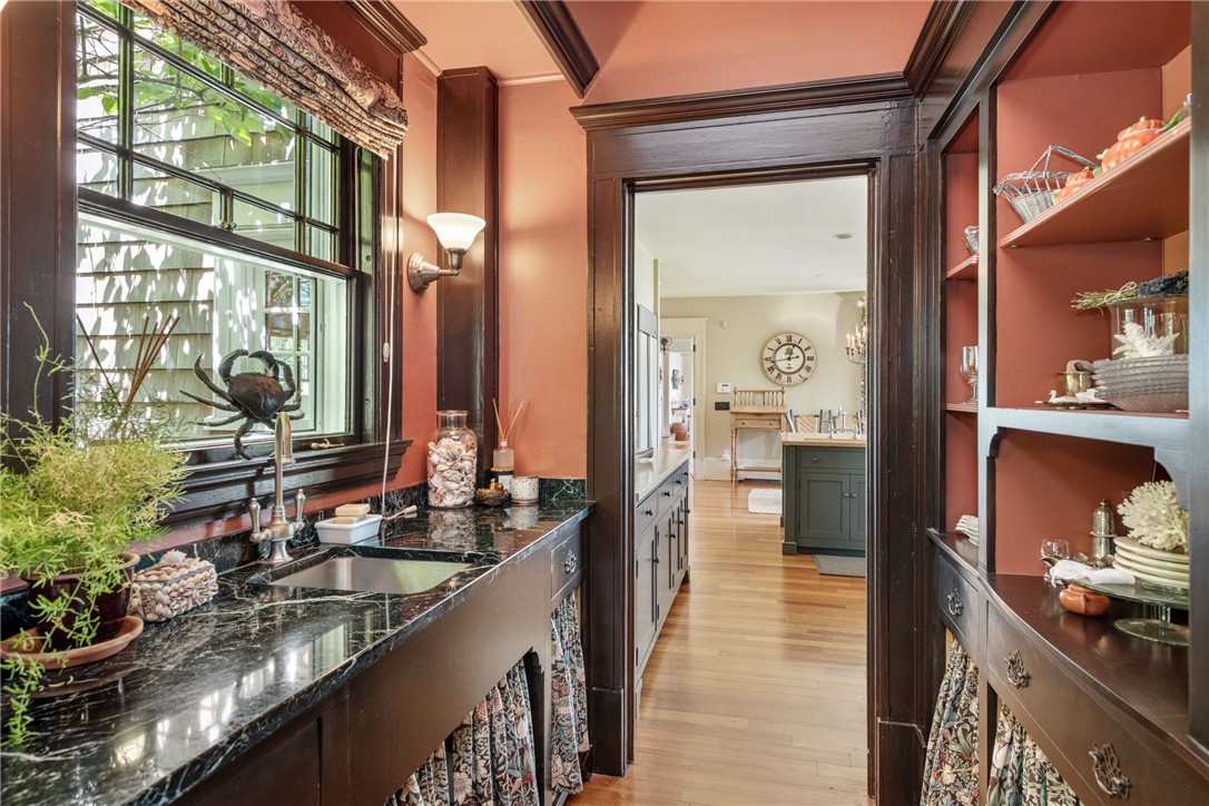 340 East Shore Road Jamestown, RI 02835 - Photo 32 of 50 BUTLERS PANTRY AJOINES BOTH KITCHEN & DINING ROOM