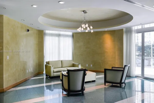 a view of a dining area with furniture