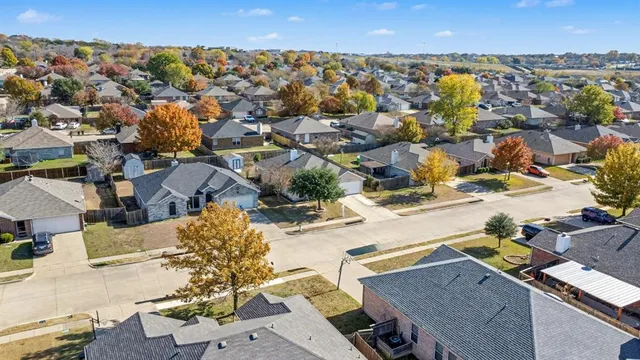 an aerial view of multiple house