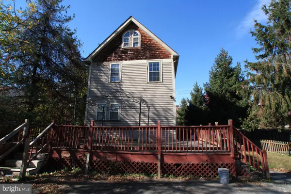 a view of a house with a deck