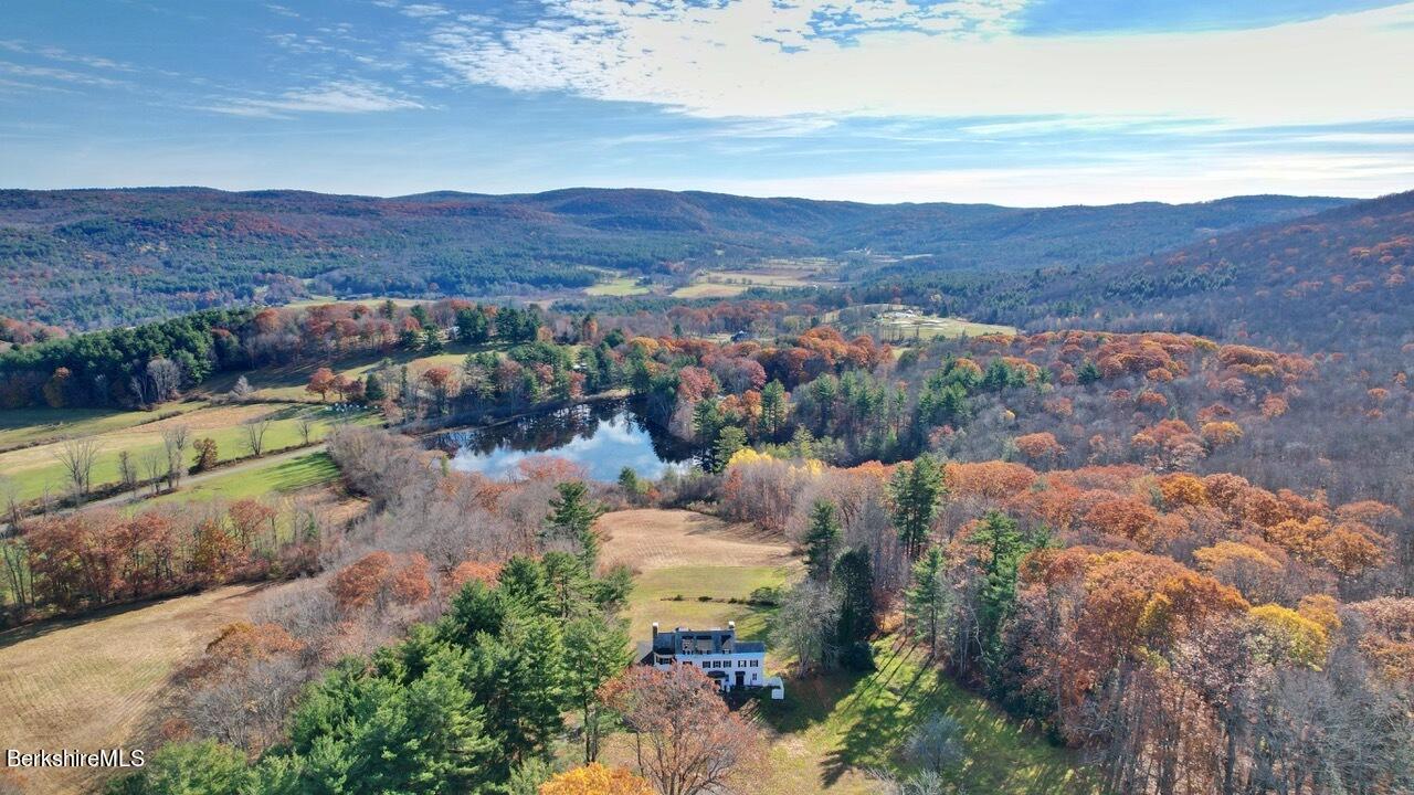 9 Brace Road Tyringham, MA 01264 - Photo 26 of 27 an aerial view of residential house with green space