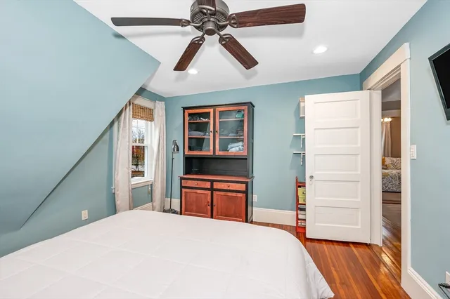 a view of a backyard with sitting area