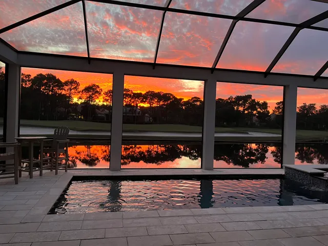 en view of outdoor living room with furniture