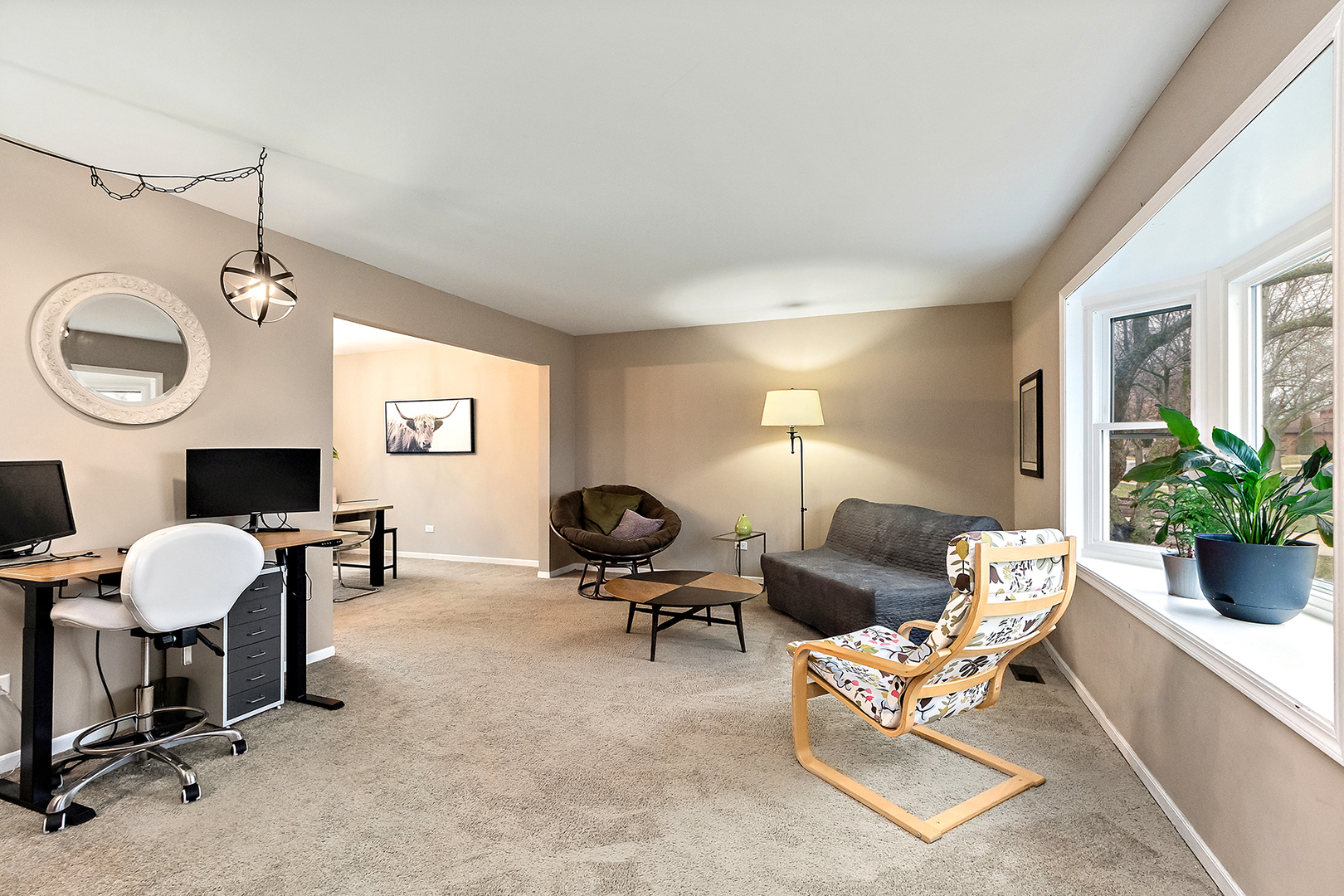 1813 Newport Road Downers Grove, IL 60516 - Photo 5 of 23 a living room with furniture a window and a potted plant