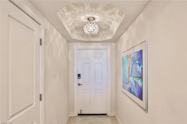 a view of an entryway with hallway