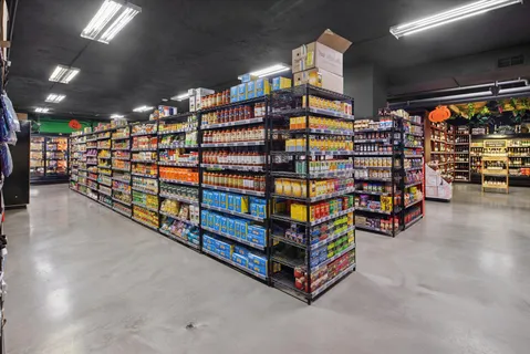 a view of a storage in a room