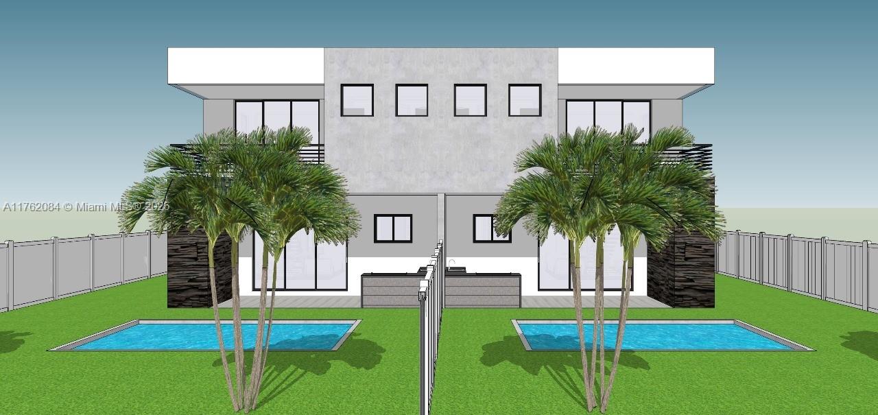 1660 Southwest 24th Avenue Miami, FL 33145 - Photo 4 of 14 a house view with a garden space and swimming pool