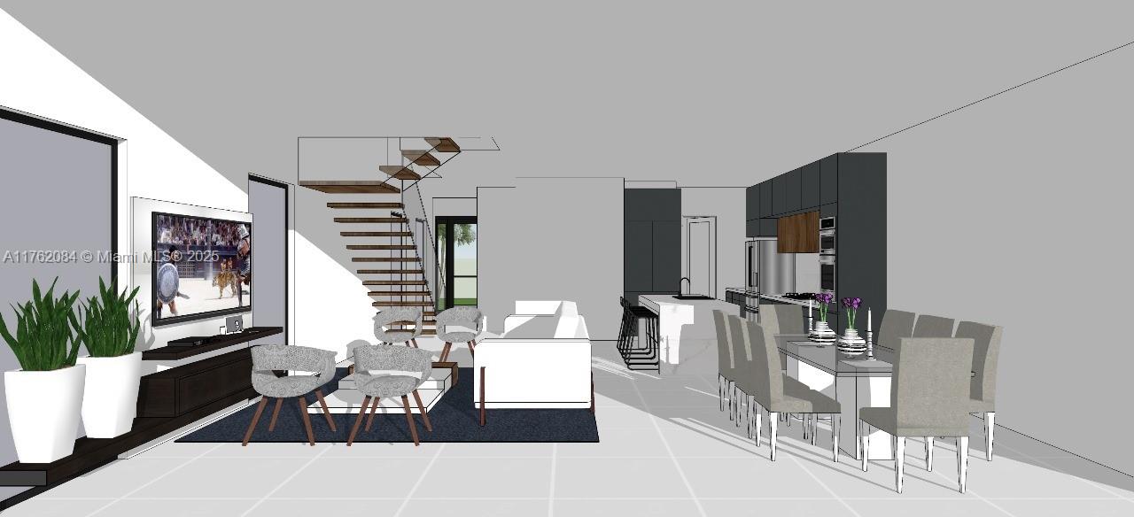 1660 Southwest 24th Avenue Miami, FL 33145 - Photo 9 of 14 a living room with furniture a window and a dining table