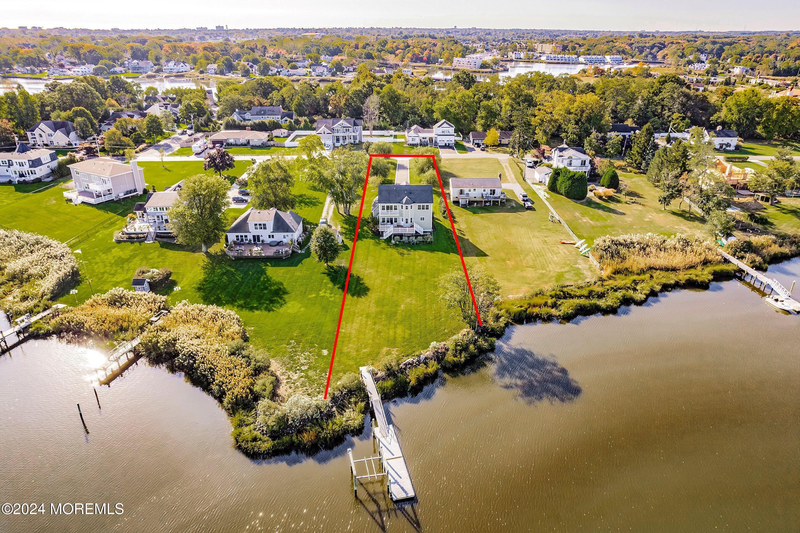 105 Horseneck Point Road Oceanport, NJ 07757 - Photo 27 of 29 27-Back Aerial OUTLINE