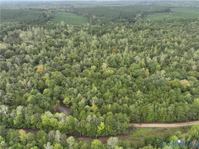 a view of a field of grass and trees