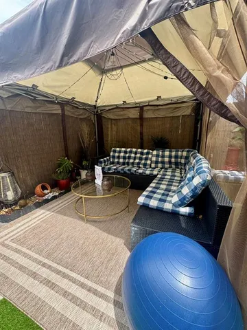 a backyard of a house