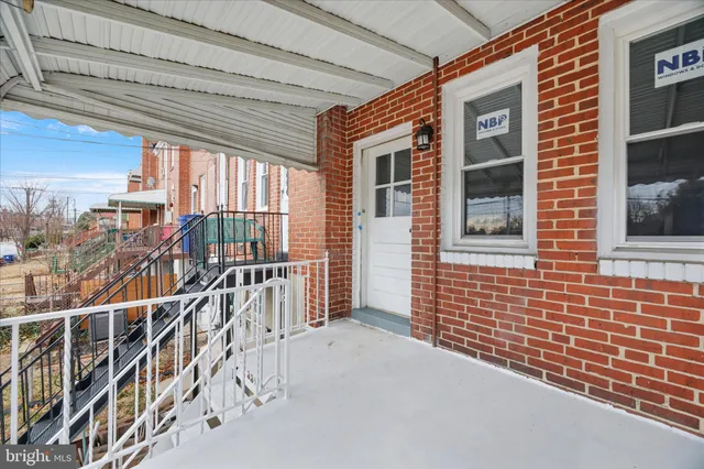 a view of front door of house