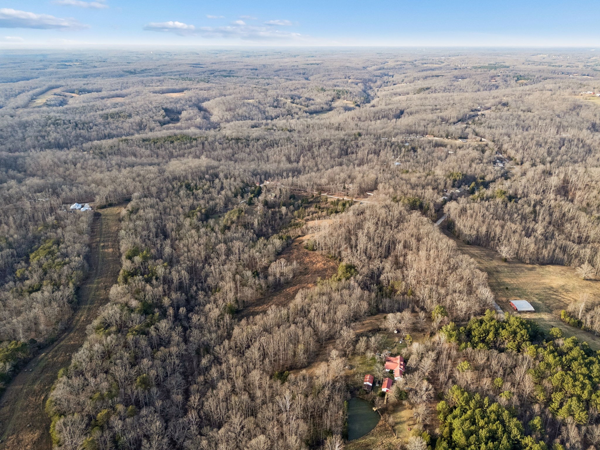 20151 Ben Fly Road Lyles, TN 37098 - Photo 84 of 98 an aerial view of house with yard and mountain view in back