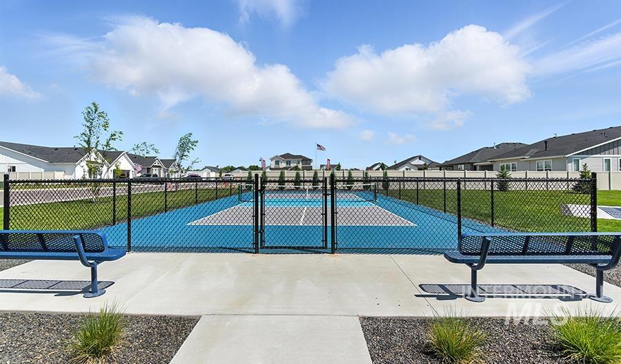 10643 West Trailheights Street Star, ID 83669 - Photo 9 of 11 View of basketball court featuring a tennis court, a residential view, and a gate