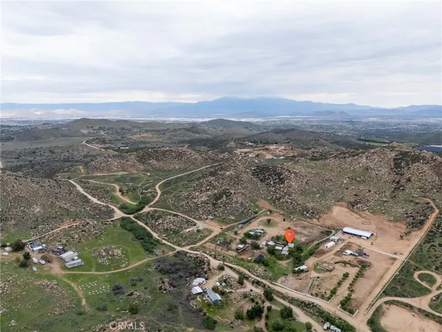 a view of a city with a mountain