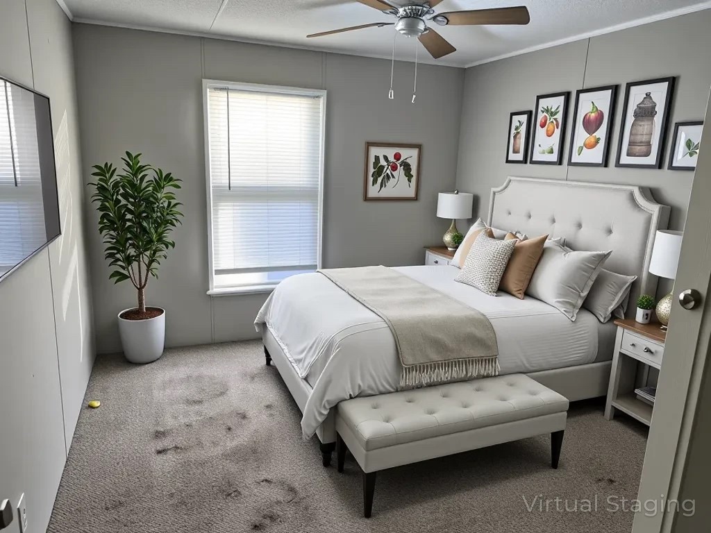 29302 Inverness Drive Magnolia, TX 77354 - Photo 5 of 8 a spacious bedroom with a bed and a potted plant