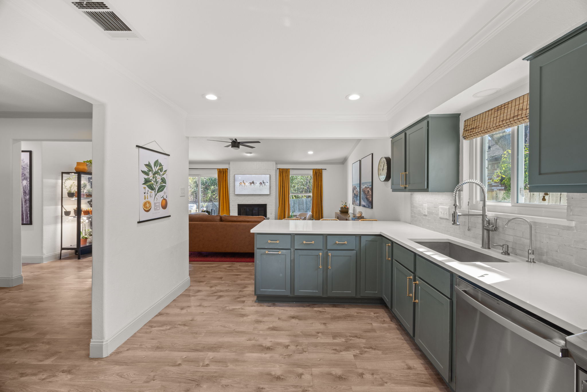 8401 Alabama Drive Austin, TX 78745 - Photo 6 of 23 a spacious bathroom with a double vanity sink and a mirror