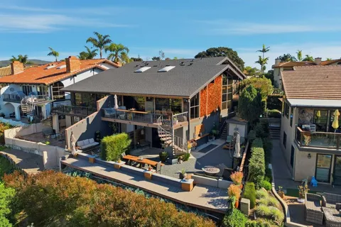 an aerial view of multiple house