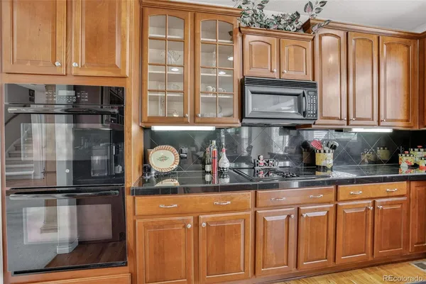a kitchen with lots of counter space and a sink
