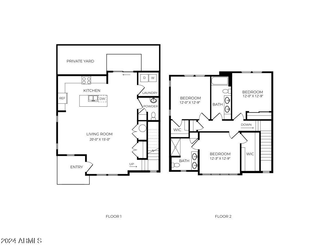 35155 North Thompson Road, Unit 3 San Tan Valley, AZ 85144 - Photo 4 of 4 3 Bedroom Floorplan