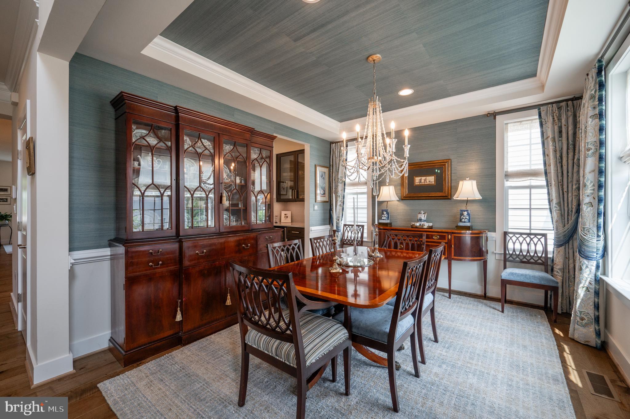 6233 McConnell Lane Springfield, VA 22152 - Photo 12 of 58 a view of a dining room with furniture window and outside view