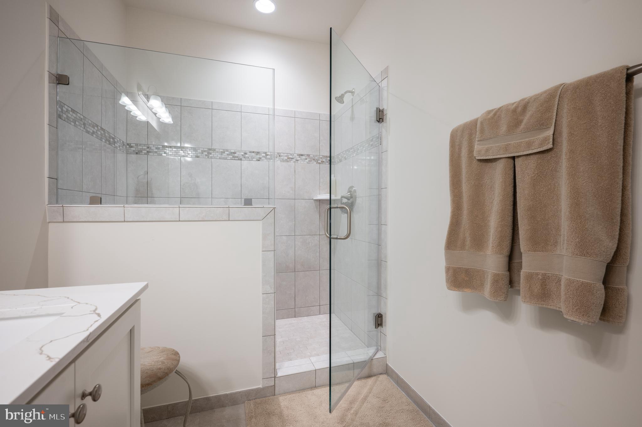 6233 McConnell Lane Springfield, VA 22152 - Photo 43 of 58 a bathroom with a shower and a sink