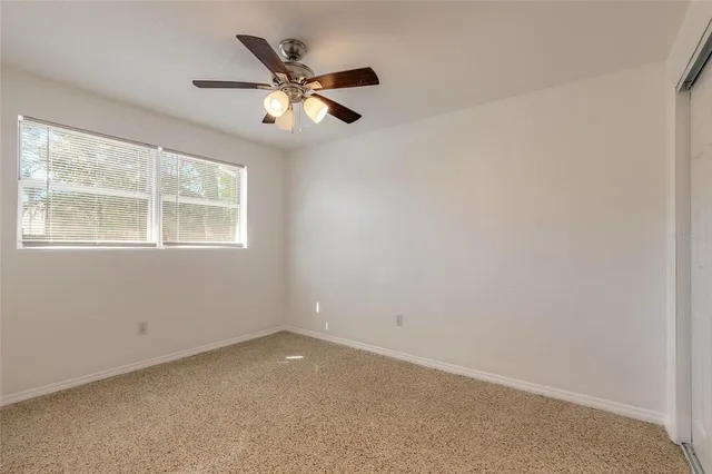 an empty room with a window