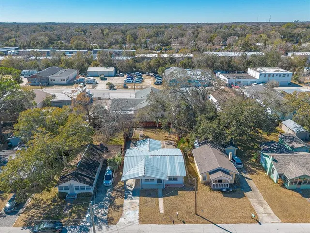 an aerial view of a city