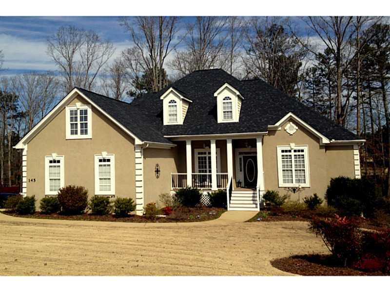 145 South Fork Road Tyrone, GA 30290 - Photo 1 of 1 Exterior Front. Welcoming covered front porch and attractive level lot.