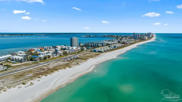 a view of a lake with a ocean view