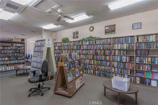 a view of a room with racks