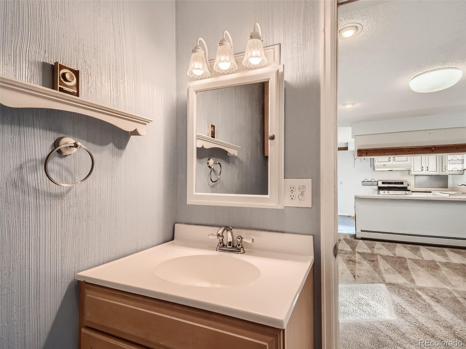 20 Long Ridge Drive Bailey, CO 80421 - Photo 22 of 25 a bathroom with a sink a mirror and a bathtub