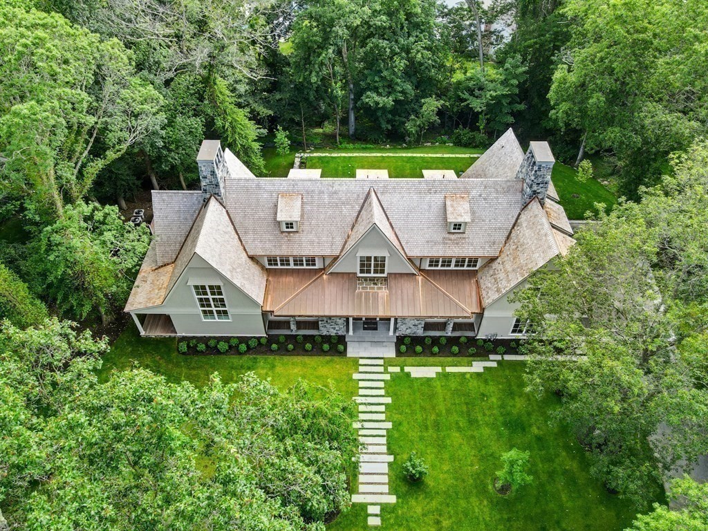 78 Arnold Road Wellesley, MA 02481 - Photo 42 of 42 a view of a house with a big yard and large trees