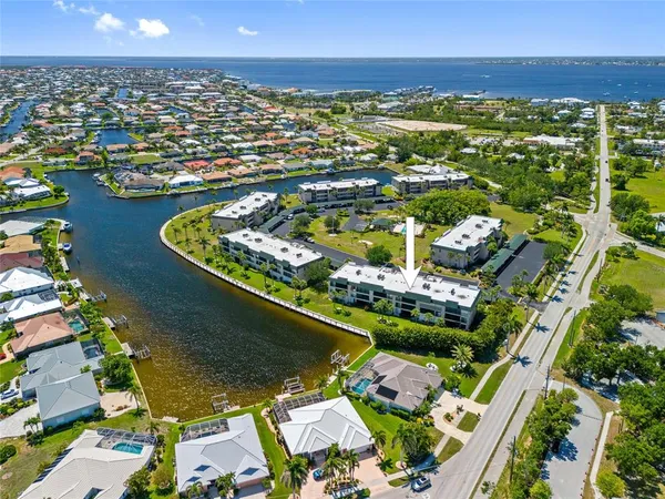 a view of a city with an ocean