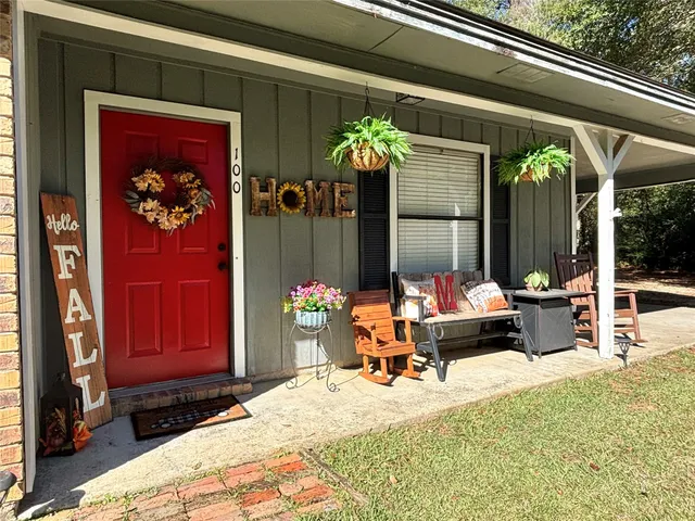 a outdoor living space with furniture